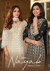 Nayaab Black And White By Eba Chinon Readymade Sharara Suits Wholesalers In Surat
